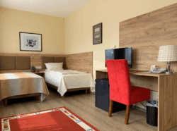 Blick in ein Doppelzimmer